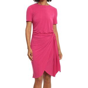 Maggy London Side Gather Short Sleeve Dress